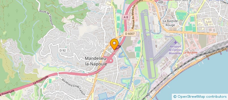 localisation de l'entreprise MADAME AUDREY BREVIERE  MANDELIEU LA NAPOULE