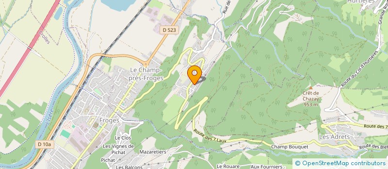 localisation de l'entreprise MADAME AUDREY CHAMBEROD  LE CHAMP-PRES-FROGES