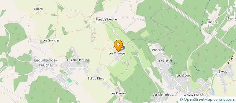 localisation de l'entreprise MADAME AUDREY CHAPOUX  LEGUILLAC DE L'AUCHE