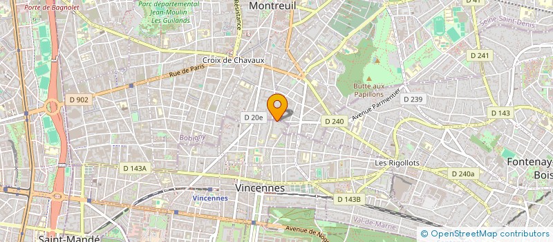 localisation de l'entreprise MADAME AUDREY CHASE à VINCENNES
