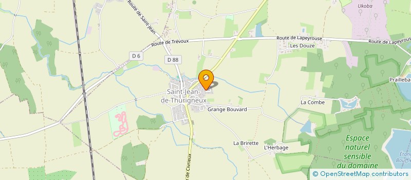 localisation de l'entreprise MADAME AUDREY CHASSAGNE  SAINT-JEAN-DE-THURIGNEUX