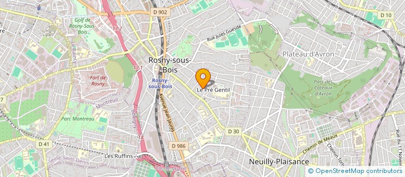 localisation de l'entreprise MADAME AUDREY CUILLERAT à ROSNY-SOUS-BOIS