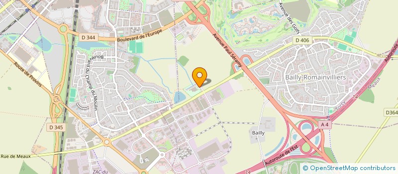 localisation de l'entreprise MADAME AUDREY DAVID  BAILLY-ROMAINVILLIERS