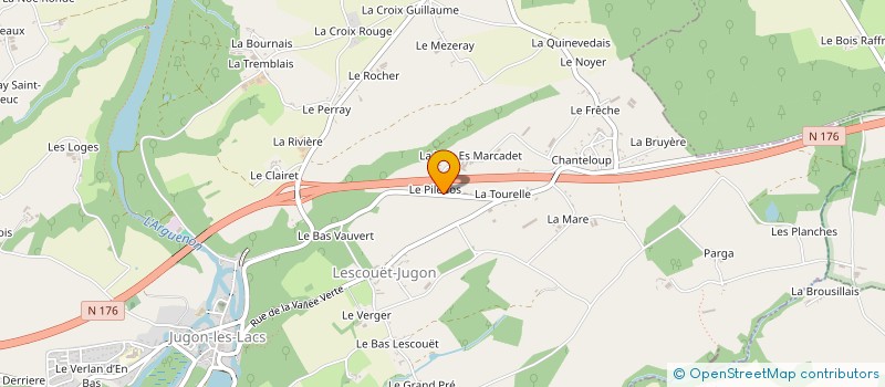 localisation de l'entreprise MADAME AUDREY DERRIEN  JUGON-LES-LACS