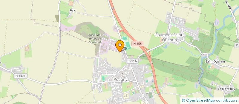 localisation de l'entreprise MADAME AUDREY DUFRESNE  SOUMONT-SAINT-QUENTIN