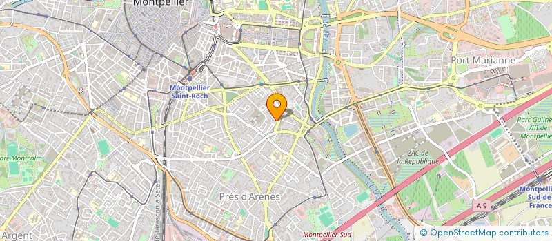 localisation de l'entreprise MADAME AUDREY EYRAUD à MONTPELLIER