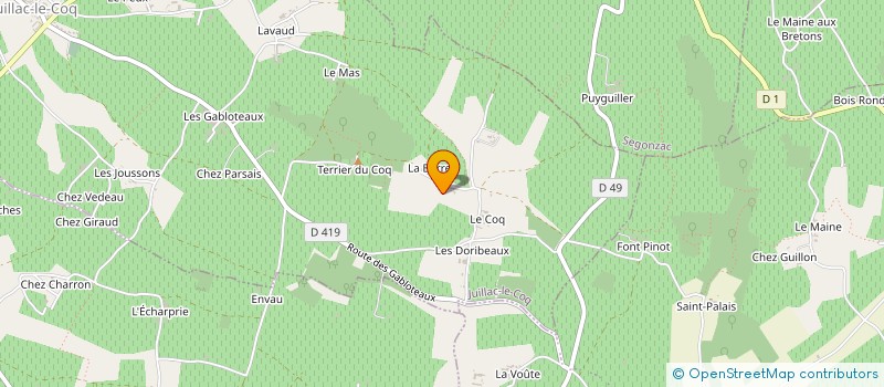 localisation de l'entreprise MADAME AUDREY FAURE  JUILLAC-LE-COQ