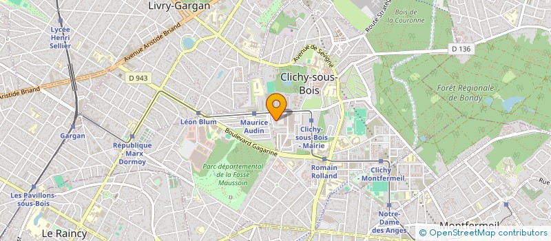 localisation de l'entreprise MADAME AUDREY FAVERIS à CLICHY-SOUS-BOIS