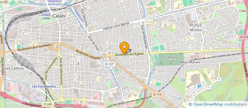 localisation de l'entreprise MADAME AUDREY FONTAINE  CALAIS