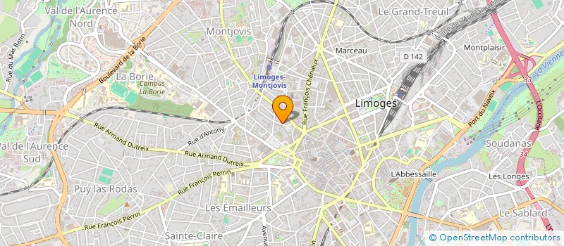 localisation de l'entreprise MADAME AUDREY FRANCOIS à LIMOGES