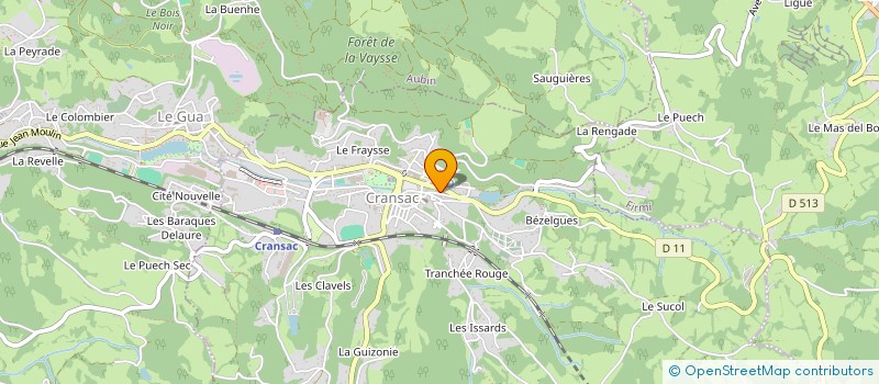 localisation de l'entreprise MADAME AUDREY FRAYSSE  CRANSAC