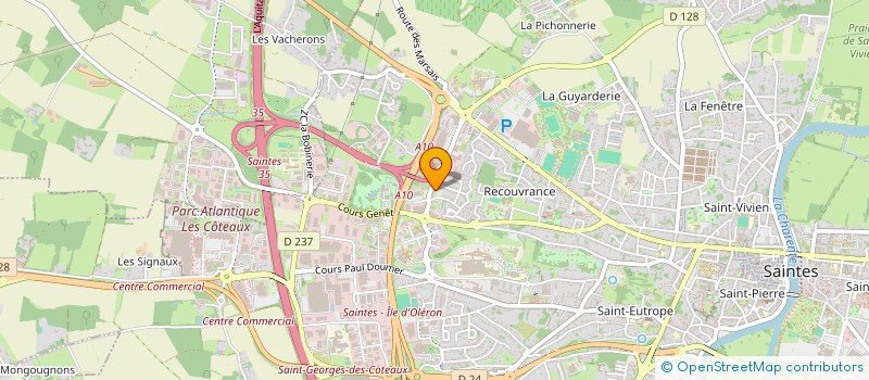 localisation de l'entreprise MADAME AUDREY GONZALVEZ  SAINTES