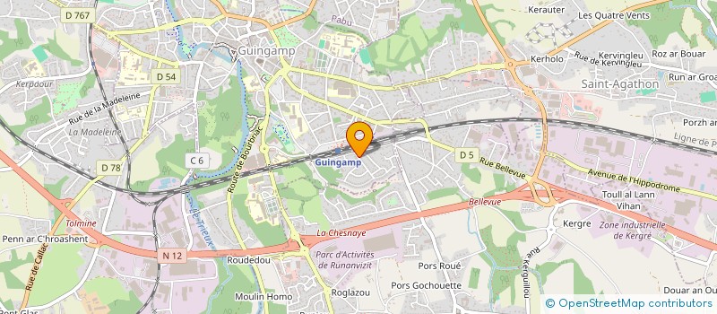 localisation de l'entreprise MADAME AUDREY GUEGOU à GUINGAMP