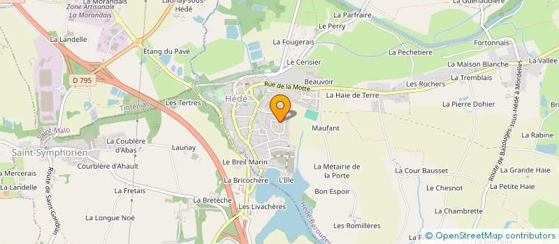 localisation de l'entreprise MADAME AUDREY GUERINEAU à HEDE-BAZOUGES