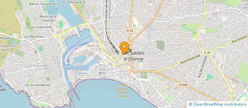 localisation de l'entreprise MADAME AUDREY GUILLET à LES SABLES-D'OLONNE