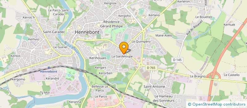 localisation de l'entreprise MADAME AUDREY HILDEBERT  HENNEBONT