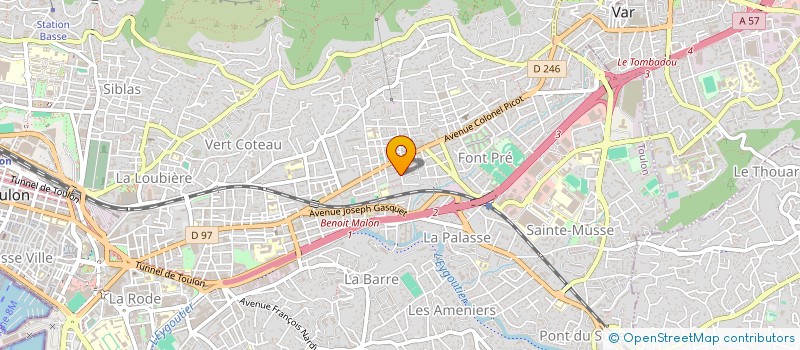 localisation de l'entreprise MADAME AUDREY ISABELLE ROBBINO  TOULON