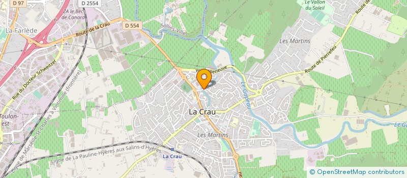 localisation de l'entreprise MADAME AUDREY JACQUET  LA CRAU