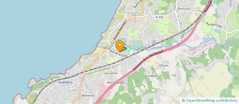 localisation de l'entreprise MADAME AUDREY JEGADEN  BIDART