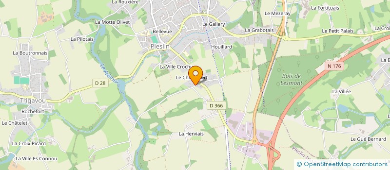 localisation de l'entreprise MADAME AUDREY KERINEC-BLEAS  PLESLIN-TRIGAVOU