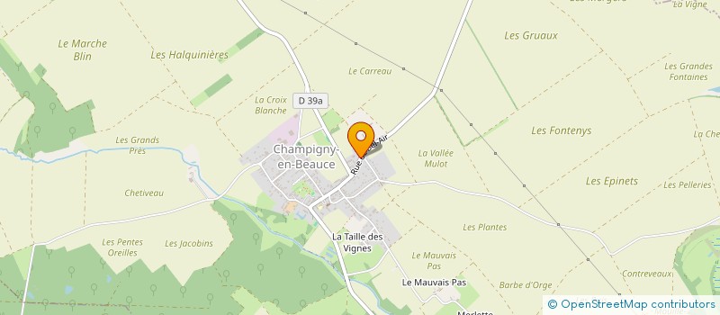 localisation de l'entreprise MADAME AUDREY LAHAYE  CHAMPIGNY-EN-BEAUCE