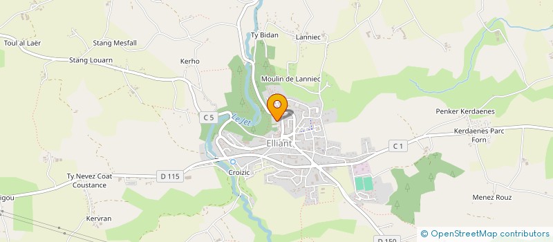 localisation de l'entreprise MADAME AUDREY LANGELLE  ELLIANT