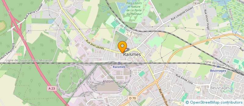 localisation de l'entreprise MADAME AUDREY LEFEVRE  RAISMES