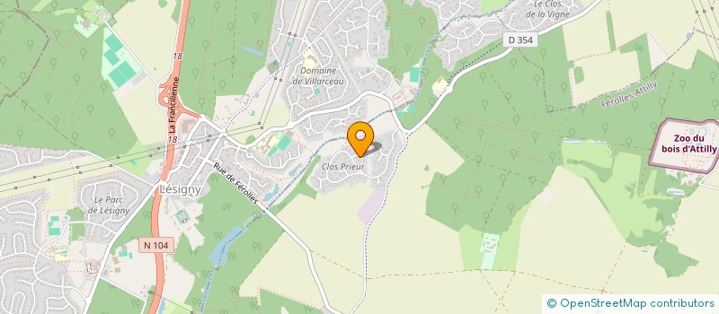 localisation de l'entreprise MADAME AUDREY LEGROS  FEROLLES-ATTILLY