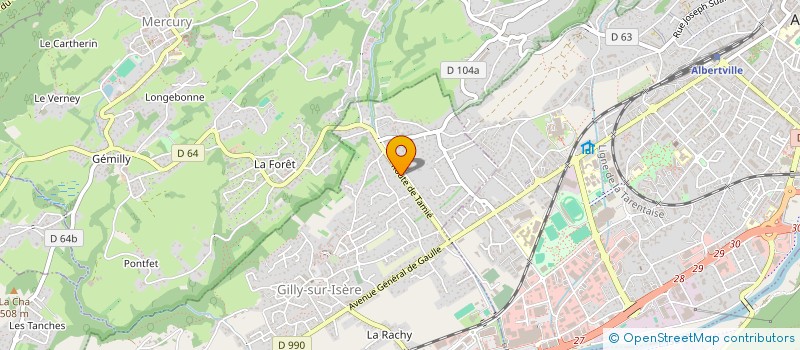 localisation de l'entreprise MADAME AUDREY LENNOZ-GRATIN à GILLY-SUR-ISERE