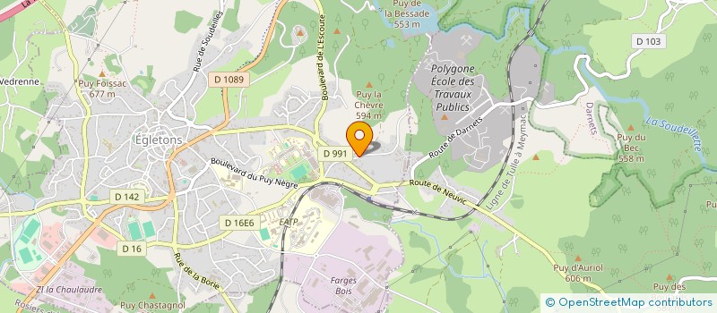 localisation de l'entreprise MADAME AUDREY LEYGNAC  EGLETONS