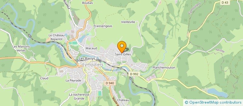 localisation de l'entreprise MADAME AUDREY LOURADOUR à EYMOUTIERS