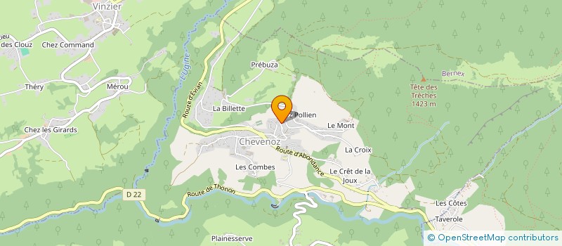 localisation de l'entreprise MADAME AUDREY LUGRIN  CHEVENOZ