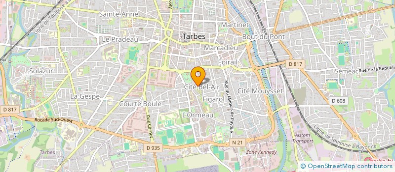 localisation de l'entreprise MADAME AUDREY MALIAN  TARBES