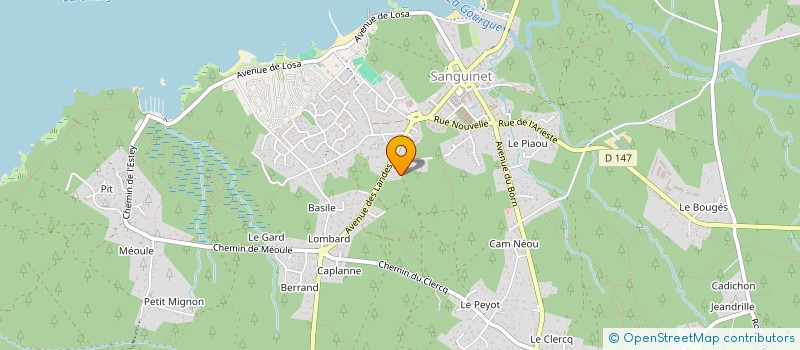 localisation de l'entreprise MADAME AUDREY MARQUES  SANGUINET