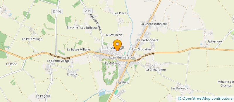 localisation de l'entreprise MADAME AUDREY MARTIN à AZAY-LE-FERRON