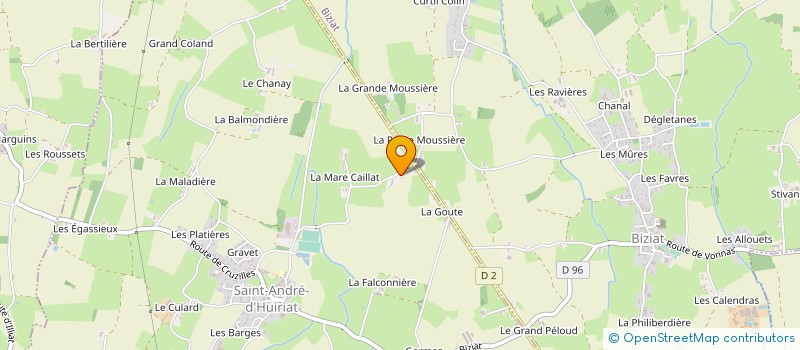 localisation de l'entreprise MADAME AUDREY MAURICE  SAINT-ANDRE-D'HUIRIAT