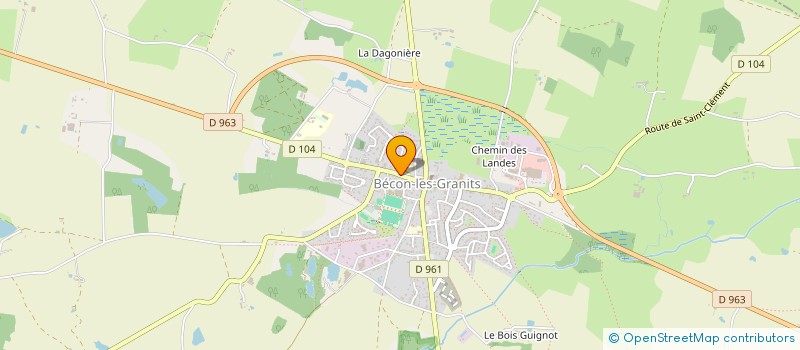 localisation de l'entreprise MADAME AUDREY MENARD  BECON-LES-GRANITS