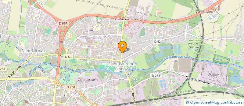 localisation de l'entreprise MADAME AUDREY MENNE  SAINT-LAURENT-BLANGY