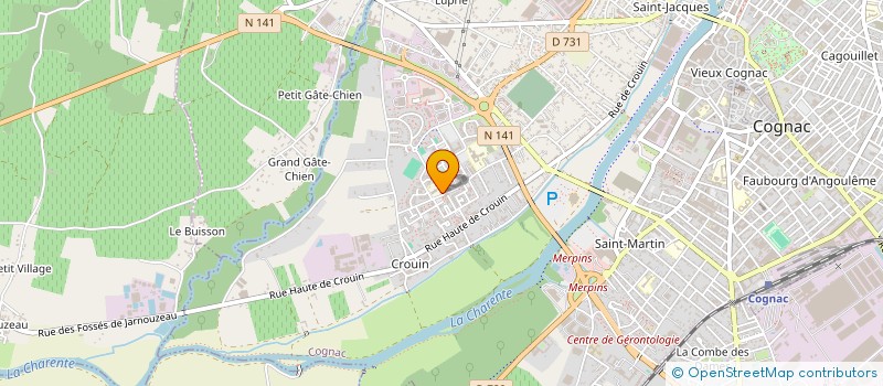 localisation de l'entreprise MADAME AUDREY MESNIER à COGNAC