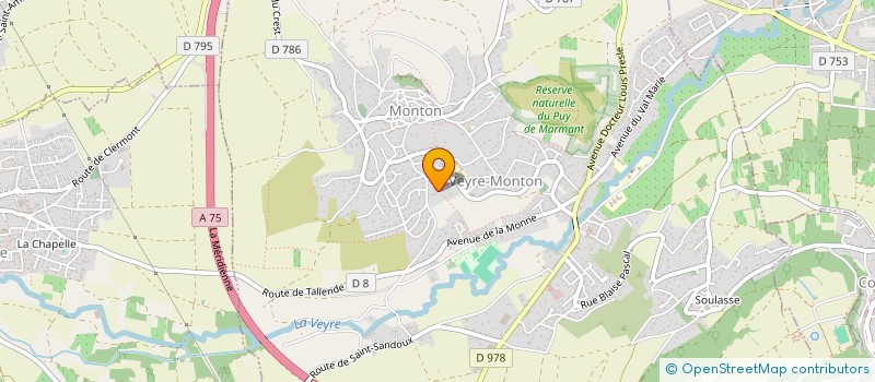 localisation de l'entreprise MADAME AUDREY MIODET  VEYRE-MONTON