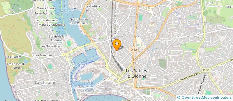 localisation de l'entreprise MADAME AUDREY NIBODEAU  LES SABLES-D'OLONNE