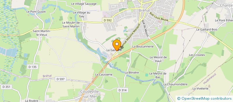 localisation de l'entreprise MADAME AUDREY PERCHE  BREHAL