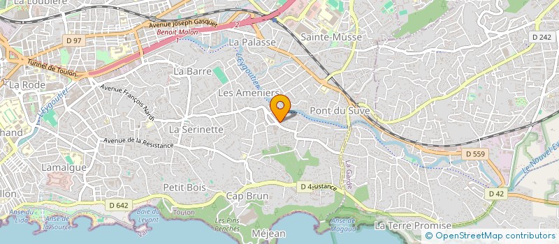 localisation de l'entreprise MADAME AUDREY PERNET  TOULON