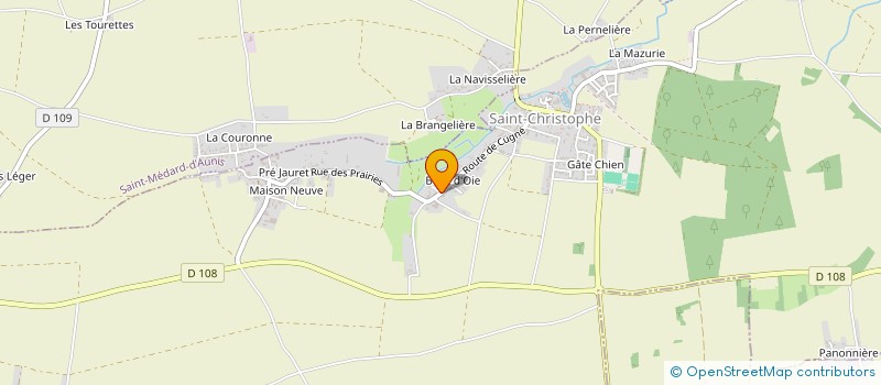 localisation de l'entreprise MADAME AUDREY PLANCHET à SAINT-CHRISTOPHE