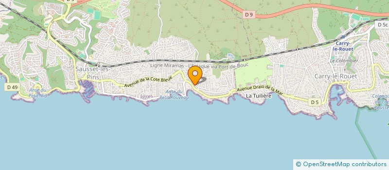 localisation de l'entreprise MADAME AUDREY POINCET  SAUSSET-LES-PINS