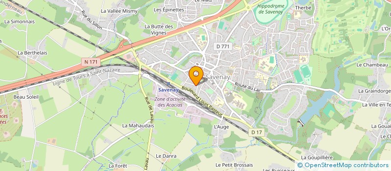 localisation de l'entreprise MADAME AUDREY QUENET  SAVENAY