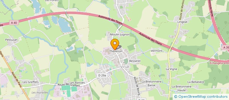 localisation de l'entreprise MADAME AUDREY QUEVA  VIRIAT