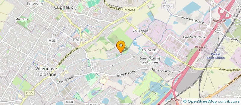 localisation de l'entreprise MADAME AUDREY ROUVELLAT à VILLENEUVE-TOLOSANE