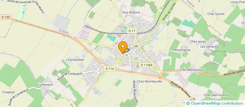 localisation de l'entreprise MADAME AUDREY SAUVAGET  COZES