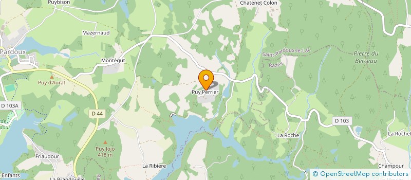 localisation de l'entreprise MADAME AUDREY URBAIN à SAINT-PARDOUX-LE-LAC